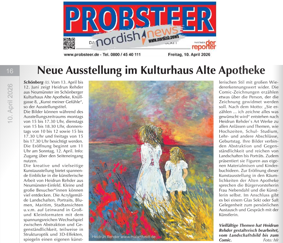 Zeitungsausschnitt Probsteer